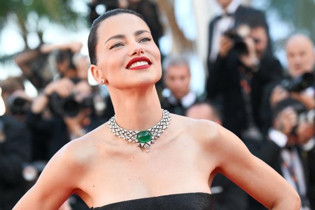 Brazilian model Adriana Lima arrives for the screening of the film "Garance" (Another Day) at the 79th edition of the Cannes Film Festival in Cannes, southern France on May 17, 2026. (Photo by Olivier CHASSIGNOLE / AFP)
