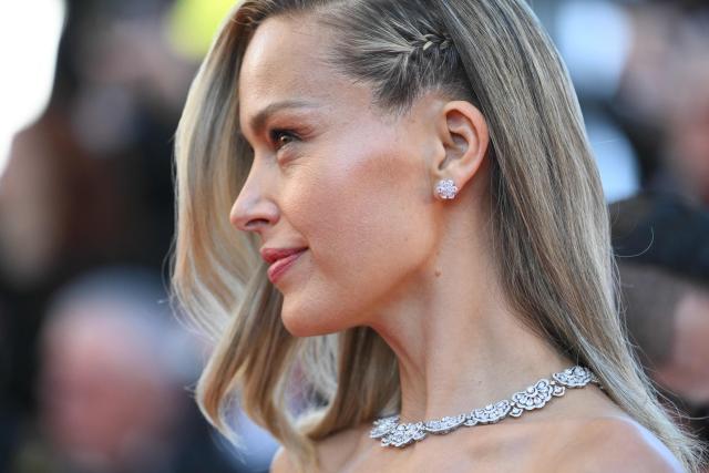 Czech model Petra Nemcova arrives for the screening of the film "Garance" (Another Day) at the 79th edition of the Cannes Film Festival in Cannes, southern France on May 17, 2026. (Photo by Olivier CHASSIGNOLE / AFP)