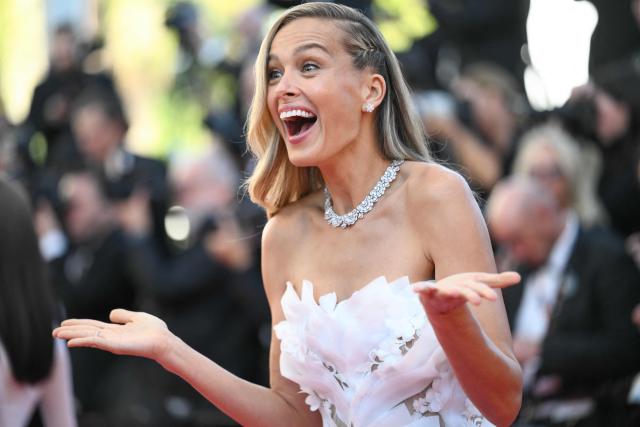 Czech model Petra Nemcova arrives for the screening of the film "Garance" (Another Day) at the 79th edition of the Cannes Film Festival in Cannes, southern France on May 17, 2026. (Photo by Olivier CHASSIGNOLE / AFP)