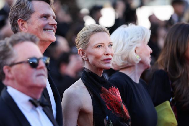 US-Australian actress and producer Cate Blanchett arrives for the screening of the film "Garance" (Another Day) at the 79th edition of the Cannes Film Festival in Cannes, southern France on May 17, 2026. (Photo by Thibaud MORITZ / AFP)