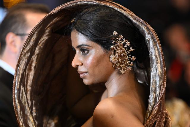 Executive director of Granules India Priyanka Chigurupati arrives for the screening of the film "Hope" at the 79th edition of the Cannes Film Festival in Cannes, southern France on May 17, 2026. (Photo by Olivier CHASSIGNOLE / AFP)