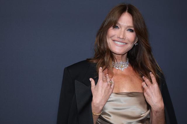 Italian-French singer Carla Bruni attends the 2026 Kering Women in Motion Awards on the sidelines of of the 79th edition of the Cannes Film Festival in Cannes, southern France, on May 17, 2026. (Photo by Sameer AL-DOUMY / AFP)