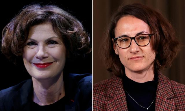 (COMBO) This combination of file pictures created on May 18, 2026 shows French business executive Dominique Carlac'h (L)  in Paris on April 11, 2026 and Head of the citizens panel on End of Life, Claire Thoury in Paris, on April 3, 2023. The Economic, Social and Environmental Council (CESE) of France will elect a woman as its president for the first time on May 20, 2026 for a five-year term. Claire Thoury and Dominique Carlac'h will each try to win the votes of the majority of the 175 members of this third, consultative chamber of the French parliament, to succeed Thierry Beaudet, a former schoolteacher representing mutual insurance companies. (Photo by Ian LANGSDON and Aurelien Morissard / various sources / AFP)