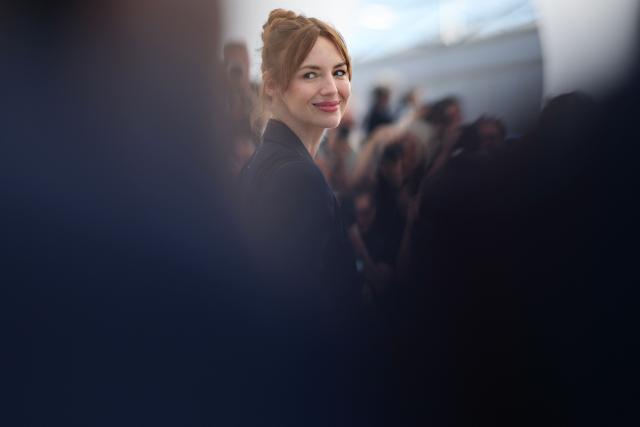 French actress Louise Bourgoin poses during a photocall of the film "Moulin" at the 79th edition of the Cannes Film Festival in Cannes, southern France on May 18, 2026. (Photo by Thibaud MORITZ / AFP)