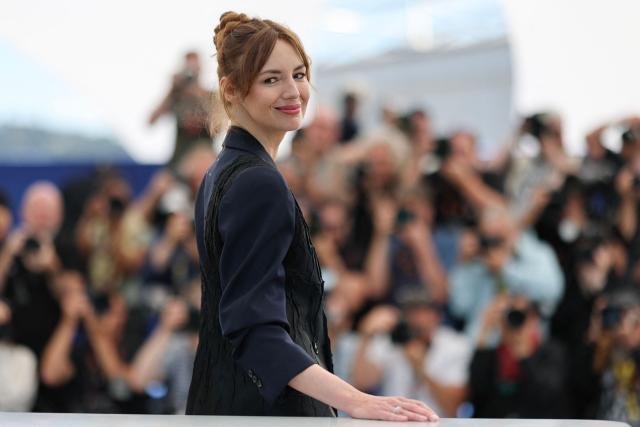 French actress Louise Bourgoin poses during a photocall of the film "Moulin" at the 79th edition of the Cannes Film Festival in Cannes, southern France on May 18, 2026. (Photo by Thibaud MORITZ / AFP)