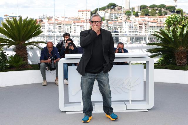 Spanish actor Sergi Lopez poses during a photocall of the film "Aqui" at the 79th edition of the Cannes Film Festival in Cannes, southern France on May 18, 2026. (Photo by Sameer AL-DOUMY / AFP)
