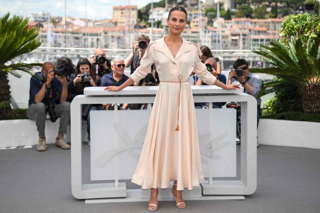 Swedish actress Alicia Vikander poses during a photocall of the film "Hope" at the 79th edition of the Cannes Film Festival in Cannes, southern France on May 18, 2026. (Photo by Olivier CHASSIGNOLE / AFP)
