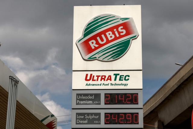 A general view of fuel and diesel prices displayed at a fuel station during a nationwide transport strike over rising fuel prices in Nairobi on May 18, 2026. Public transport was largely shut down and protesters barricaded roads in Kenya on May 18, 2026 as a strike was called over a fuel price hike triggered by the Middle East war.
Kenya is one of many African countries dependent on fuel imports from the Gulf, and heavily hit by Iran's effective closure of the Strait of Hormuz through which a fifth of the world's oil normally passes. (Photo by SIMON MAINA / AFP)