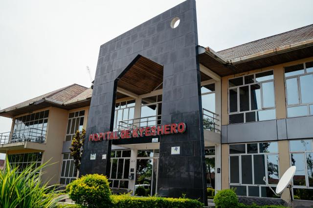 A general view of Kyeshero Hospital, where an isolation area is being prepared in case suspected Ebola cases are detected, in Goma on May 18, 2026. A first case of Ebola virus infection has been reported in Goma, a major city in eastern Democratic Republic of Congo controlled by the M23 armed group, with the WHO declaring an international health alert on May 17, 2026. (Photo by Jospin Mwisha / AFP)
