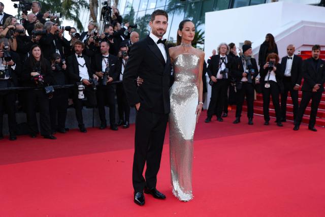 Paris FC's German goalkeeper Kevin Trapp and Brazilian model Izabel Goulart arrive for the screening of the film "Fjord" at the 79th edition of the Cannes Film Festival in Cannes, southern France on May 18, 2026. (Photo by Sameer AL-DOUMY / AFP)