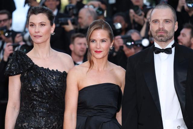 (From L) Norwegian actress Lisa Loven Kongsli, Swedish actress Lisa Carlehed and Romanian-US actor Sebastian Stan arrive for the screening of the film "Fjord" at the 79th edition of the Cannes Film Festival in Cannes, southern France on May 18, 2026. (Photo by Sameer AL-DOUMY / AFP)