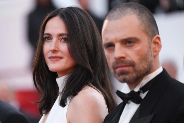 Norwegian actress Renate Reinsve and Romanian-US actor Sebastian Stan arrive for the screening of the film "Fjord" at the 79th edition of the Cannes Film Festival in Cannes, southern France on May 18, 2026. (Photo by Olivier CHASSIGNOLE / AFP)