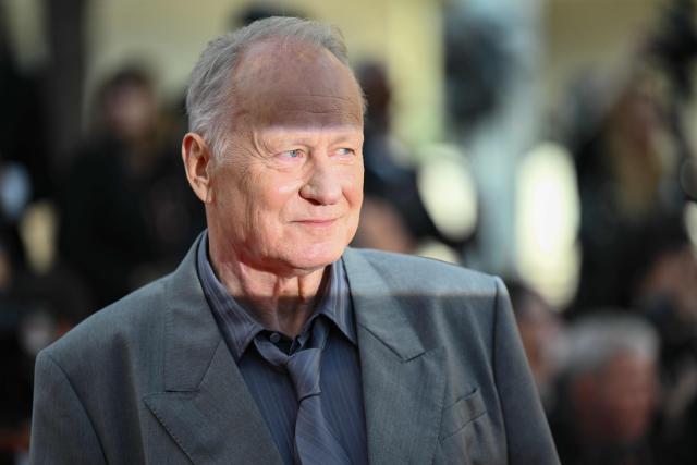 Member of the jury Swedish actor Stellan Skarsgard arrives for the screening of the film "Fjord" at the 79th edition of the Cannes Film Festival in Cannes, southern France on May 18, 2026. (Photo by Olivier CHASSIGNOLE / AFP)