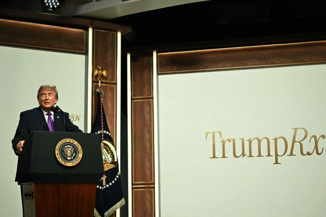 US President Donald Trump speaks during a healthcare affordability event in the South Court Auditorium of The White House in Washington, DC, on May 18, 2026. (Photo by Kent NISHIMURA / AFP)