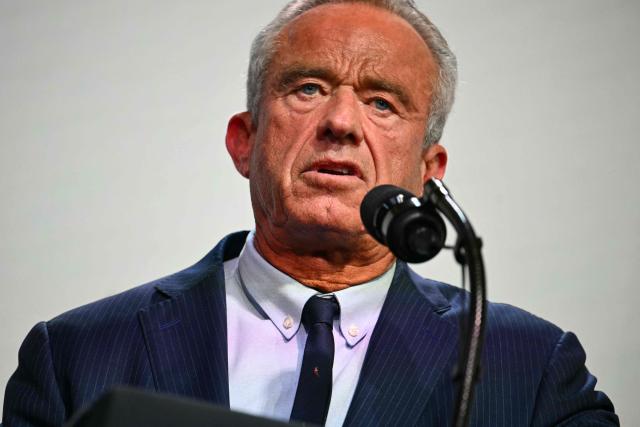 US Secretary of Health and Human Services Robert F. Kennedy Jr. speaks during a healthcare affordability event in the South Court Auditorium of The White House in Washington, DC, on May 18, 2026. (Photo by Kent NISHIMURA / AFP)