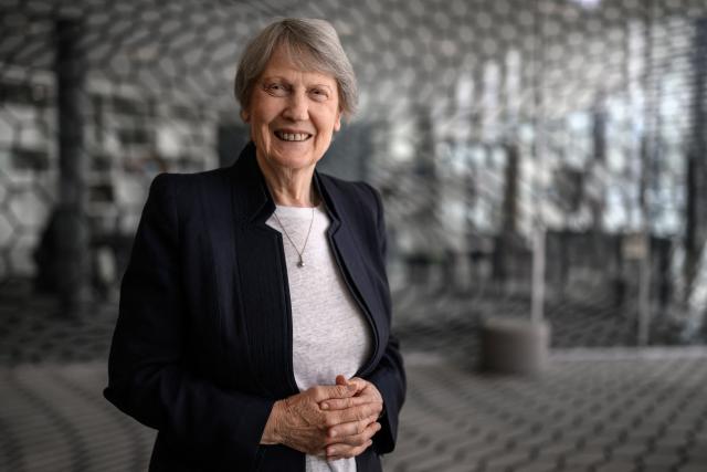 Co-Chair of the Independent panel for pandemic preparedness and response and former Prime Minister of New Zealand Helen Clark poses during a interview with AFP on the sidelines of the World Health Assembly in Geneva on May 19, 2026. The deadly Hantavirus and Ebola outbreaks show that while the response to declared public health crises has improved, awareness of pandemic risks continues to lag, a leading pandemic thinker warned. (Photo by Fabrice COFFRINI / AFP)
