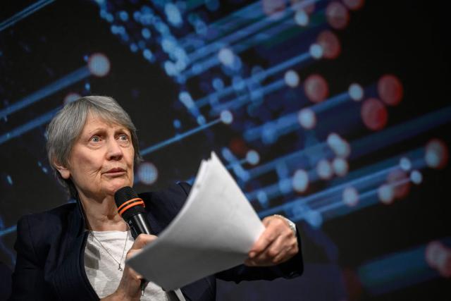 Co-Chair of the Independent panel for pandemic preparedness and response and former Prime Minister of New Zealand Helen Clark speaks during a session on the sidelines of the World Health Assembly in Geneva on May 19, 2026. The deadly Hantavirus and Ebola outbreaks show that while the response to declared public health crises has improved, awareness of pandemic risks continues to lag, a leading pandemic thinker warned. (Photo by Fabrice COFFRINI / AFP)