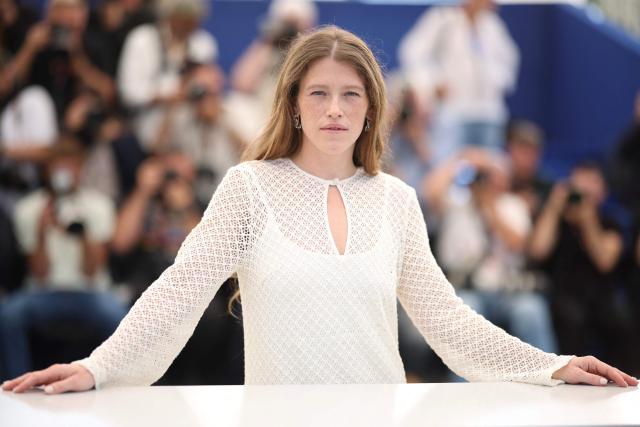 Russian actress Varvara Shmykova poses during a photocall of the film "Minotaure" (Minotaur) at the 79th edition of the Cannes Film Festival in Cannes, southern France on May 20, 2026. (Photo by Valery HACHE / AFP)