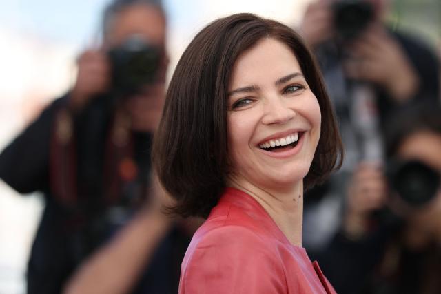 Russian actress Iris Lebedeva poses during a photocall of the film "Minotaure" (Minotaur) at the 79th edition of the Cannes Film Festival in Cannes, southern France on May 20, 2026. (Photo by Sameer AL-DOUMY / AFP)