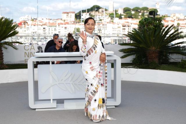 Nepalese actor Pushpa Thing Lama poses during a photocall of the film "Les Elephants dans la brume" (Elephants in the Fog) at the 79th edition of the Cannes Film Festival in Cannes, southern France on May 20, 2026. (Photo by Sameer AL-DOUMY / AFP)