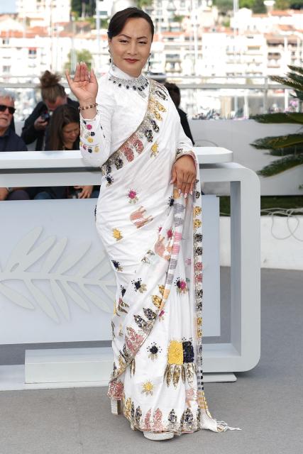 Nepalese actor Pushpa Thing Lama poses during a photocall of the film "Les Elephants dans la brume" (Elephants in the Fog) at the 79th edition of the Cannes Film Festival in Cannes, southern France on May 20, 2026. (Photo by Sameer AL-DOUMY / AFP)