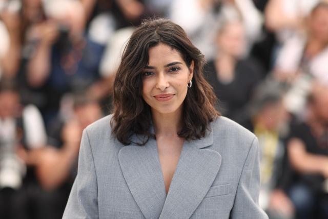Tunisian actress Soundos Mosbah poses during a photocall of the film "Le Triangle d'or" at the 79th edition of the Cannes Film Festival in Cannes, southern France on May 20, 2026. (Photo by Valery HACHE / AFP)