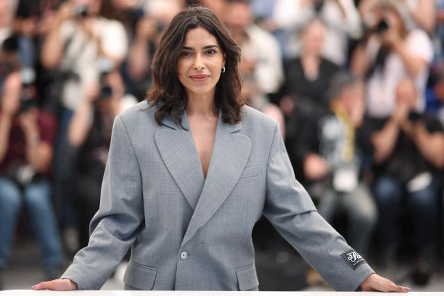 Tunisian actress Soundos Mosbah poses during a photocall of the film "Le Triangle d'or" at the 79th edition of the Cannes Film Festival in Cannes, southern France on May 20, 2026. (Photo by Valery HACHE / AFP)