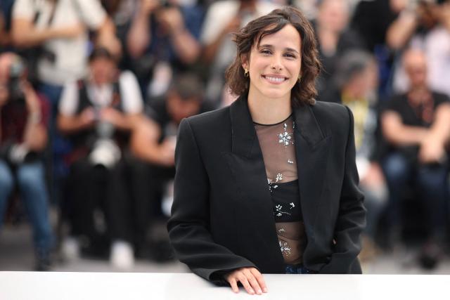 French director and screenwriter Helene Rosselet-Ruiz poses during a photocall of the film "Le Triangle d'or" at the 79th edition of the Cannes Film Festival in Cannes, southern France on May 20, 2026. (Photo by Valery HACHE / AFP)