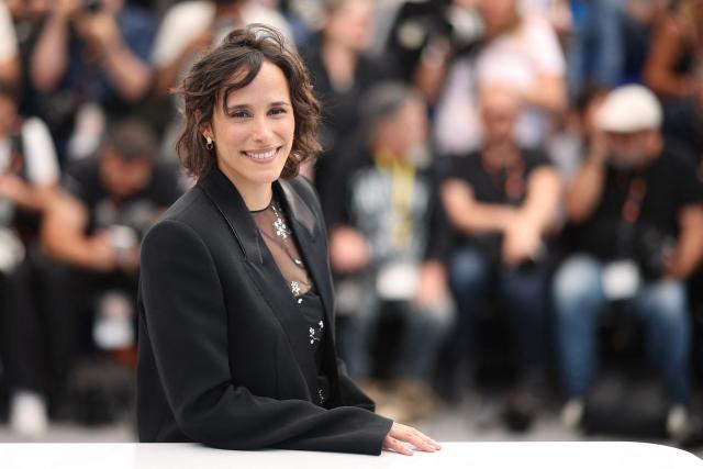 French director and screenwriter Helene Rosselet-Ruiz poses during a photocall of the film "Le Triangle d'or" at the 79th edition of the Cannes Film Festival in Cannes, southern France on May 20, 2026. (Photo by Valery HACHE / AFP)