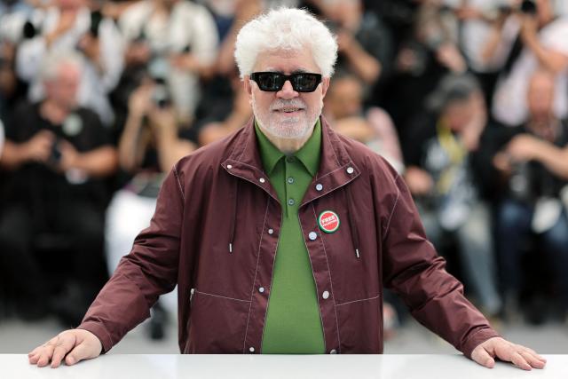 Spanish director and screenwriter Pedro Almodovar poses during a photocall of the film "Amarga Navidad" (Bitter Christmas) at the 79th edition of the Cannes Film Festival in Cannes, southern France on May 20, 2026. (Photo by Thibaud MORITZ / AFP)