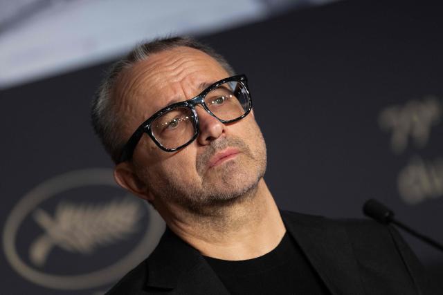 Russian director and screenwriter Andrey Zvyagintsev attends a press conference for the film "Minotaure" (Minotaur) at the 79th edition of the Cannes Film Festival in Cannes, southern France on May 20, 2026. (Photo by Anna KURTH / AFP)