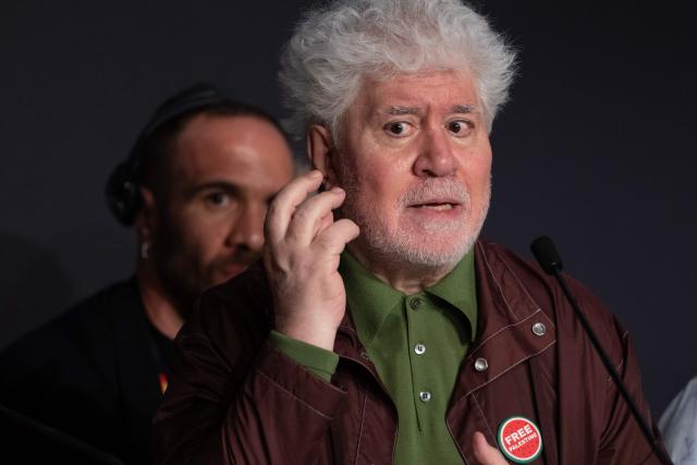Spanish director and screenwriter Pedro Almodovar attends a press conference for the film "Amarga Navidad" (Bitter Christmas) at the 79th edition of the Cannes Film Festival in Cannes, southern France on May 20, 2026. (Photo by Anna KURTH / AFP)