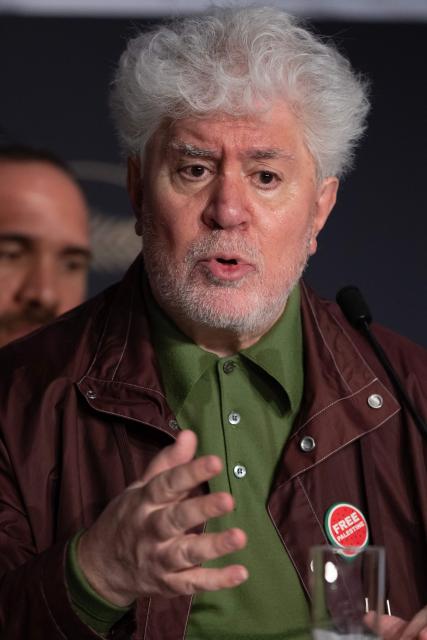 Spanish director and screenwriter Pedro Almodovar attends a press conference for the film "Amarga Navidad" (Bitter Christmas) at the 79th edition of the Cannes Film Festival in Cannes, southern France on May 20, 2026. (Photo by Anna KURTH / AFP)