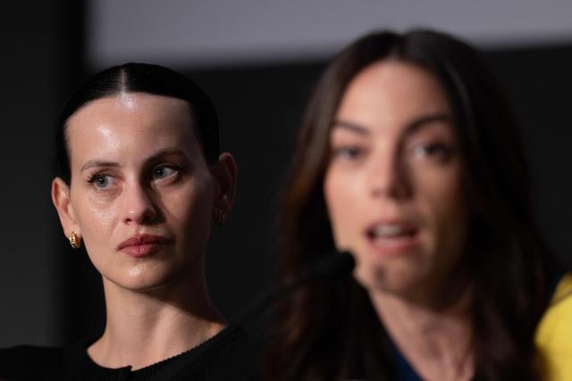 Spanish actress Milena Smit (L) and Spanish actress Victoria Luengo attend a press conference for the film "Amarga Navidad" (Bitter Christmas) at the 79th edition of the Cannes Film Festival in Cannes, southern France on May 20, 2026. (Photo by Anna KURTH / AFP)