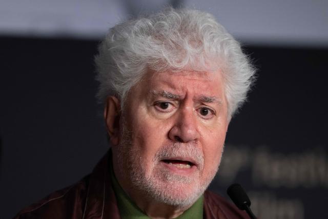 Spanish director and screenwriter Pedro Almodovar attends a press conference for the film "Amarga Navidad" (Bitter Christmas) at the 79th edition of the Cannes Film Festival in Cannes, southern France on May 20, 2026. (Photo by Anna KURTH / AFP)