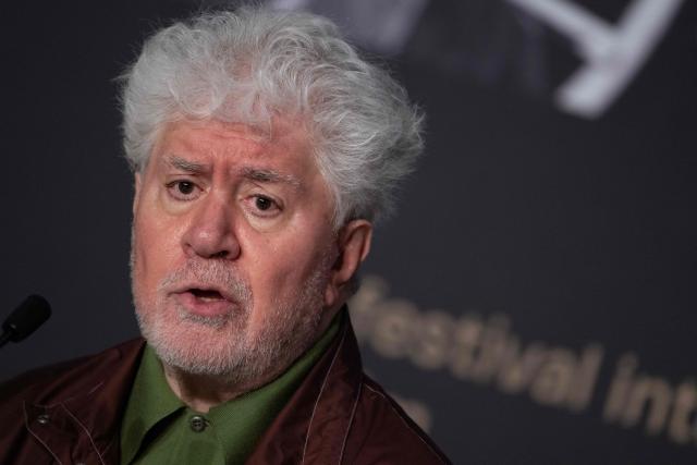 Spanish director and screenwriter Pedro Almodovar attends a press conference for the film "Amarga Navidad" (Bitter Christmas) at the 79th edition of the Cannes Film Festival in Cannes, southern France on May 20, 2026. (Photo by Anna KURTH / AFP)