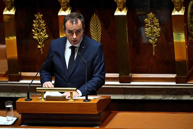 France's Prime Minister Sebastien Lecornu delivers a speech ahead of a debate focused on the "Draft law on the updating of the electorate for Congress and Provincial Assemblies elections in New Caledonia" at the end of a session of questions to the government at The National Assembly, France's lower house of parliament in Paris on May 20, 2026. (Photo by JULIEN DE ROSA / AFP)