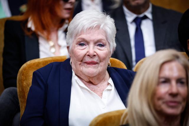 French singer and actress Line Renaud attends French chef Guy Savoy's investiture ceremony at the Académie des Beaux-Arts in Paris, on May 20, 2026. (Photo by SIMON WOHLFAHRT / AFP)