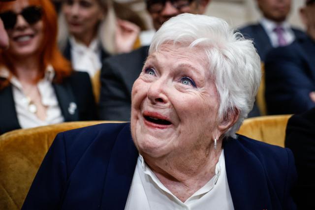 French singer and actress Line Renaud attends French chef Guy Savoy's investiture ceremony at the Académie des Beaux-Arts in Paris, on May 20, 2026. (Photo by SIMON WOHLFAHRT / AFP)