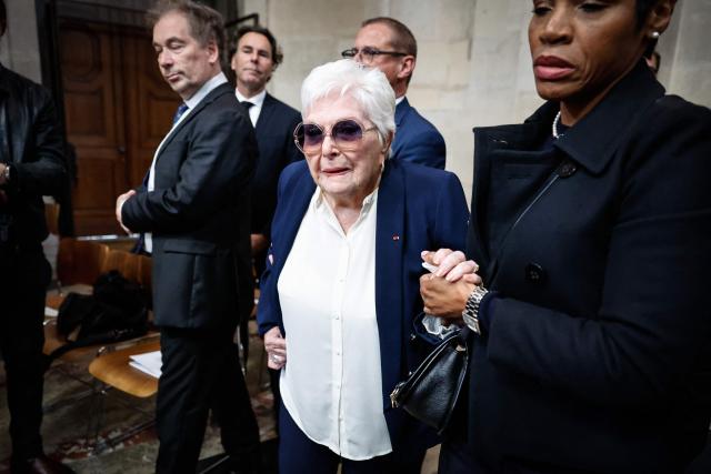 French singer and actress Line Renaud attends French chef Guy Savoy's investiture ceremony at the Académie des Beaux-Arts in Paris, on May 20, 2026. (Photo by SIMON WOHLFAHRT / AFP)