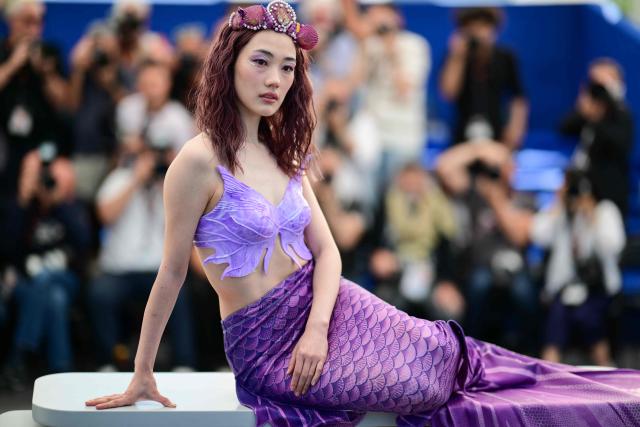 Japanese actress Arisa Sasaki poses during a photocall of the film "Titanic Ocean" at the 79th edition of the Cannes Film Festival in Cannes, southern France on May 21, 2026. (Photo by Olivier CHASSIGNOLE / AFP)
