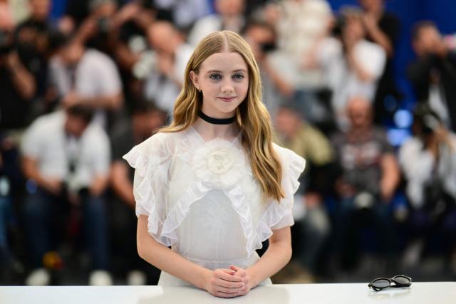 British actress Evie Templeton poses during a photocall of the film "Victorian Psycho" at the 79th edition of the Cannes Film Festival in Cannes, southern France on May 21, 2026. (Photo by Olivier CHASSIGNOLE / AFP)