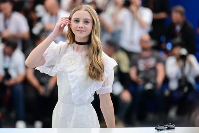 British actress Evie Templeton poses during a photocall of the film "Victorian Psycho" at the 79th edition of the Cannes Film Festival in Cannes, southern France on May 21, 2026. (Photo by Olivier CHASSIGNOLE / AFP)