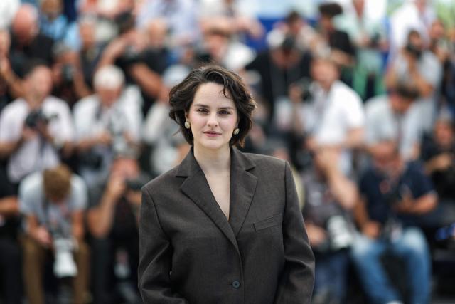 French actress Noemie Merlant poses during a photocall of the film "Roma Elastica" at the 79th edition of the Cannes Film Festival in Cannes, southern France on May 21, 2026. (Photo by Sameer AL-DOUMY / AFP)