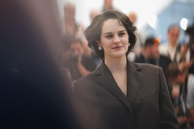 French actress Noemie Merlant poses during a photocall of the film "Roma Elastica" at the 79th edition of the Cannes Film Festival in Cannes, southern France on May 21, 2026. (Photo by Sameer AL-DOUMY / AFP)