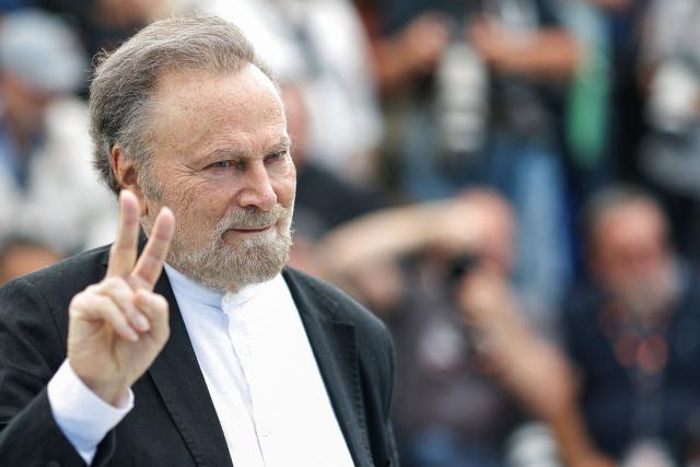 Italian actor Franco Nero poses during a photocall of the film "Roma Elastica" at the 79th edition of the Cannes Film Festival in Cannes, southern France on May 21, 2026. (Photo by Sameer AL-DOUMY / AFP)