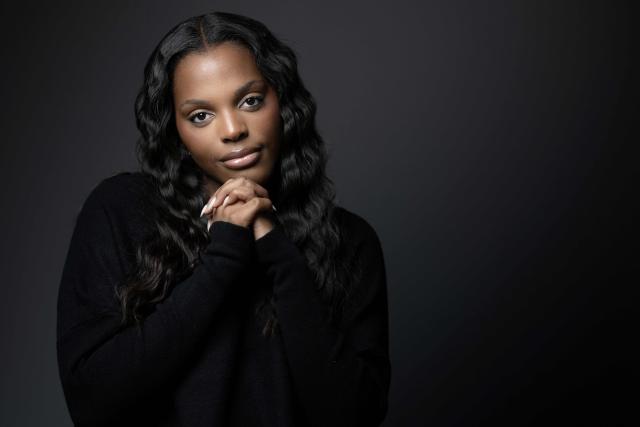 Belgian singer and songwriter Eleonore Aziza known as Mentissa poses during a photo session in Paris on May 20, 2026. (Photo by Joel Saget / AFP)