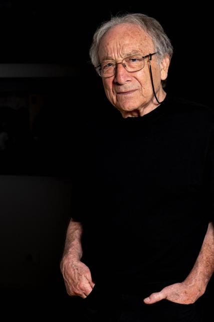 French artist Ernest Pignon-Ernest poses during the press visit of his exhibition at the Ziem museum in Martigues, near Marseille, on May 21, 2026. (Photo by MIGUEL MEDINA / AFP)