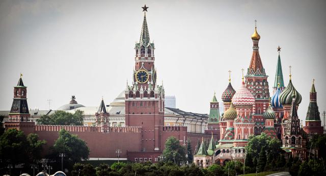 This photograph shows a view of the Kremlin taken on May 21, 2026 in downtown Moscow. (Photo by Alexander NEMENOV / AFP)