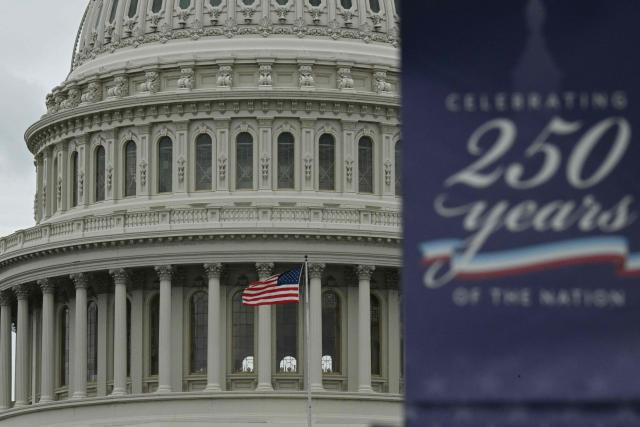 The US Capitol is seen in Washington, DC, on May 21, 2026. According to US media reports, Senate Republicans have delayed a planned budget vote following opposition to the Department of Justice's $1.8 billion dollar fund to potentially pay people who claim they were mistreated by the US government. (Photo by Drew ANGERER / AFP)